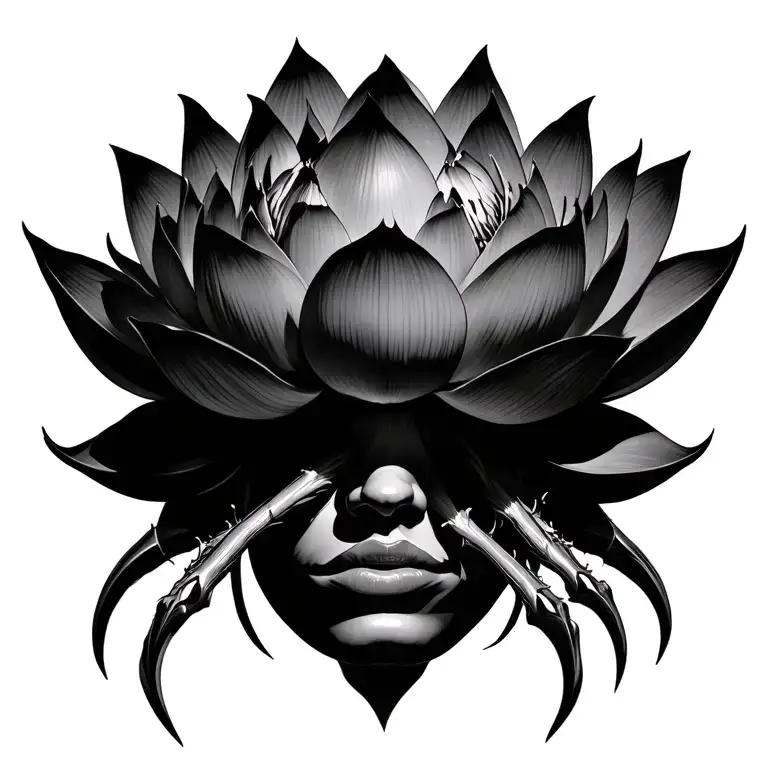 Lotus That Goes Up In The Neck Like Claws