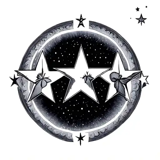 Virgo Star Sign With 3 Brighter Stars