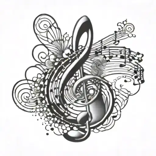 Music Note And Science Combination