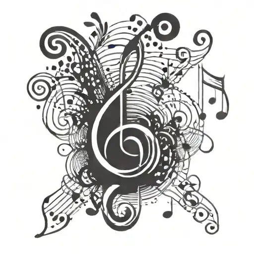 Music Note And Science Combination Minimalist