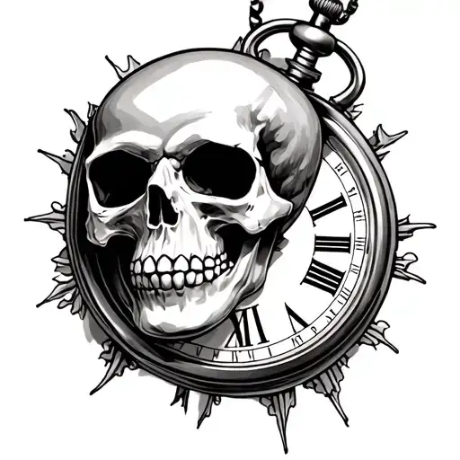 Skull And Pocket Watch