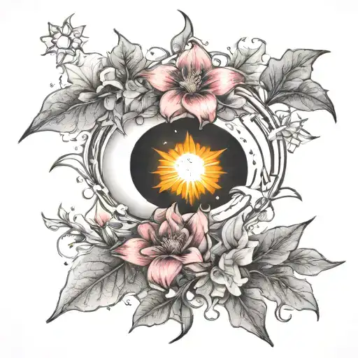 Moon And Stars And Moonflower