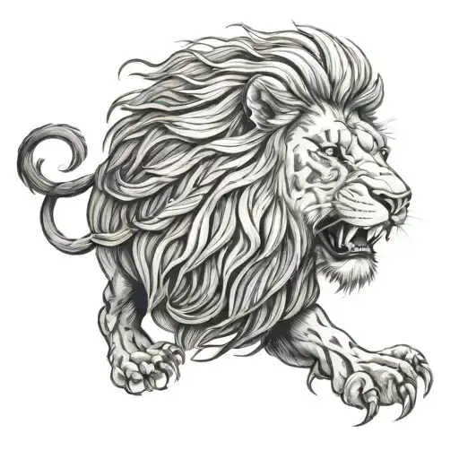 Majestic Lion Roaring