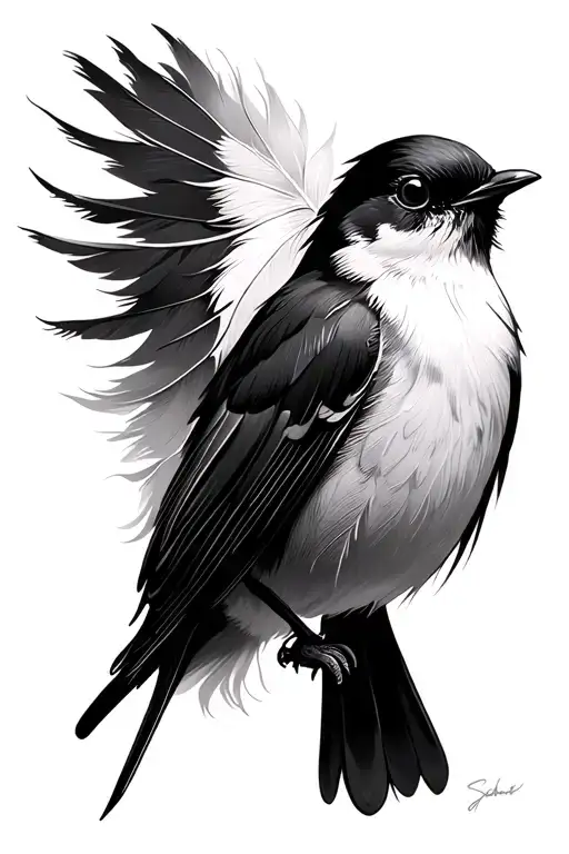 White Feather And Robin