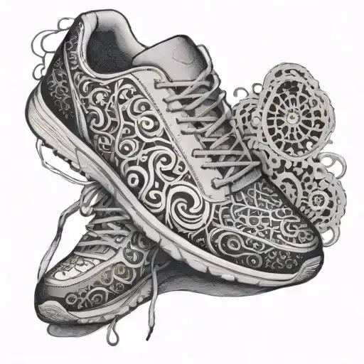 A Sneaker With Intricate Lace Detailing Inspired By Baseball And Football Stitching