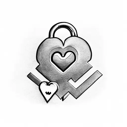 A Heart-shaped Lock With The Word 'Family' And A Key Being Held By A Father And Daughter