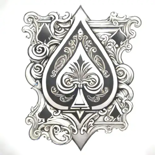 Ace Of Spades With Crown