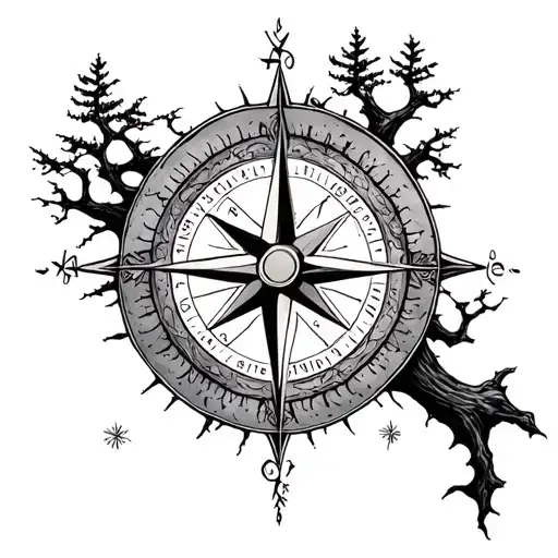 Compass Within A Tree