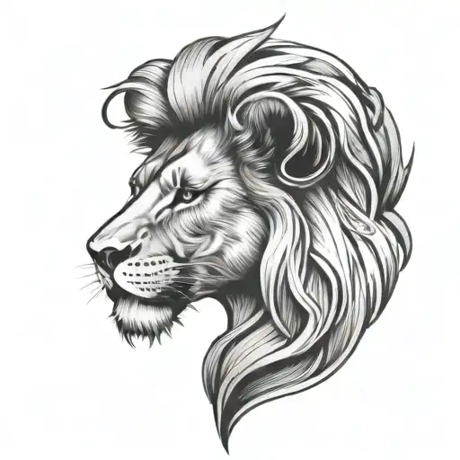 Lion Head For Women For Hip Area Sexy And Stylish No Flowers