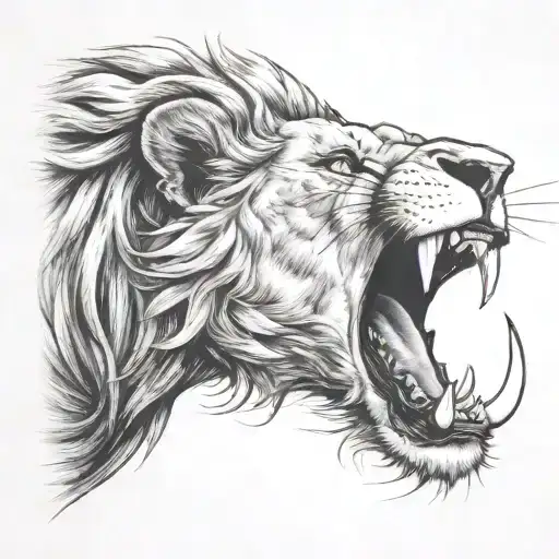 Lion Biting A Bullet