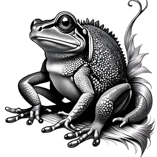 Tiana's Frog And Rapunzel's Chameleon Simply Tattoo Idea