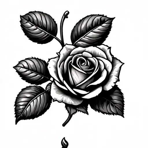 Coffee Bean With Rose