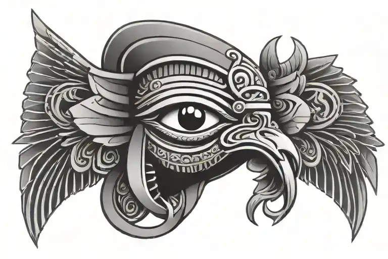 Horus Face Tattoo Design Inspired