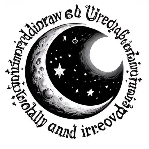 Moon With The Words Unconditionally And Irrevocably