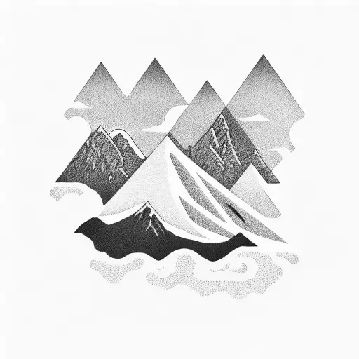 Mountain And Crashing Wave