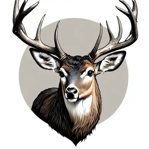 Deer Antlers With Intials Clm Tattoo