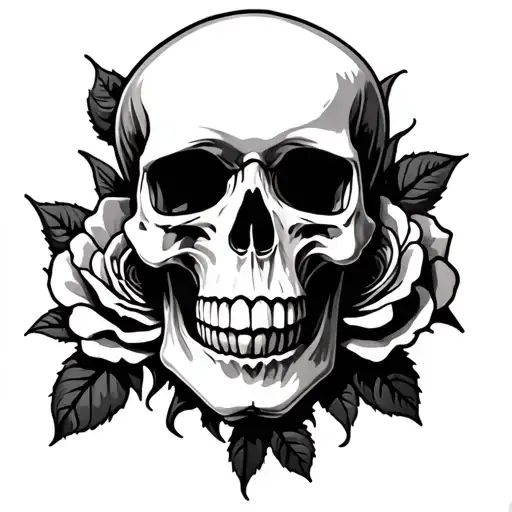 Skull And Rose