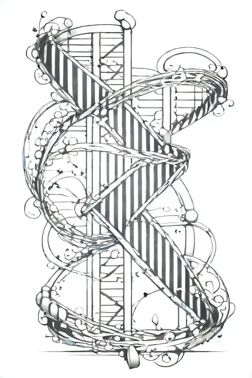 A Line Like A Dna With Losanges Along It Representing Step In Life