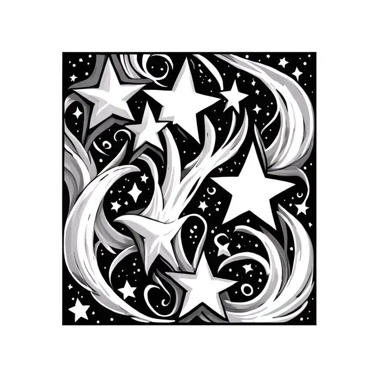 Cascading Twinkling Stars