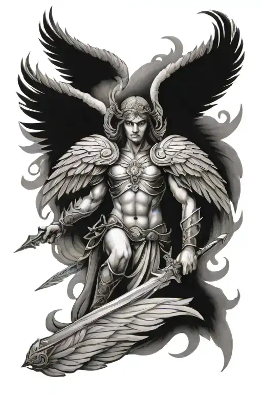 Warrior Angel Wings Spread