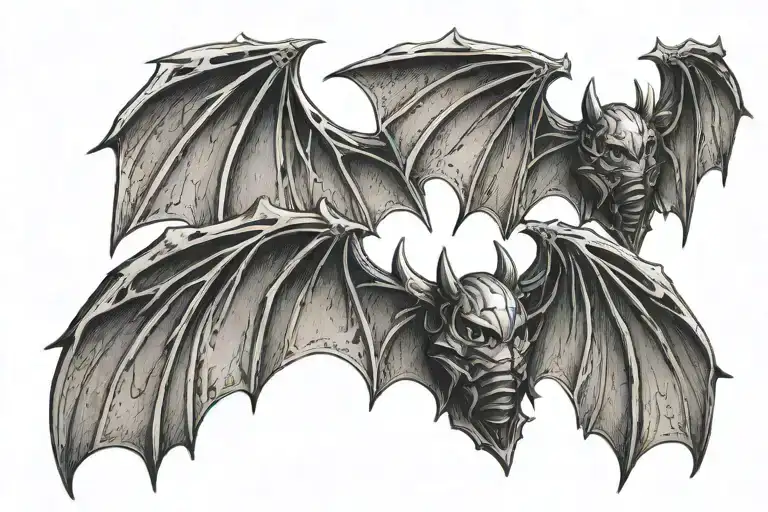 Cybercigilism Styled Bat Wings
