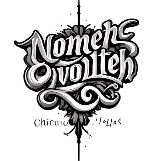 Nombre Evoleth Lettering Chicano Style