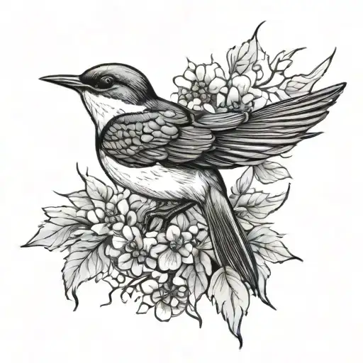 Swallow And Rowan Tree