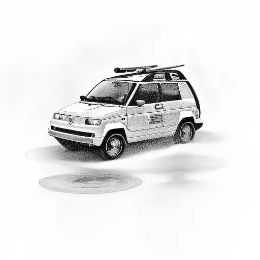 2005 Fiat Panda Car Whit Guys Shooting From The Inside