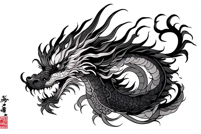 Chinese Dragon Irezumi Ornamental