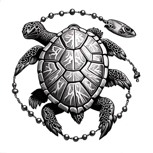 Turtle Rosary Intertwined