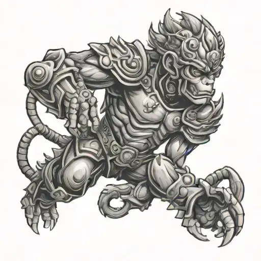 Robot Monkey King In Hell