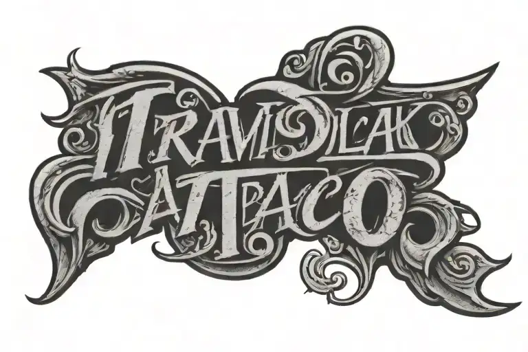 Lettering That Spells Travis