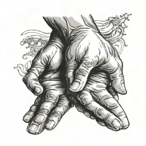 Father And Son Hands