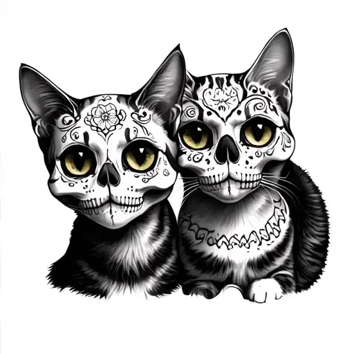 Sugar Skull Cats