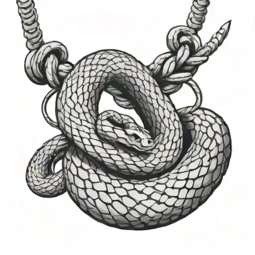 A Snake Wrapping Around A Noose