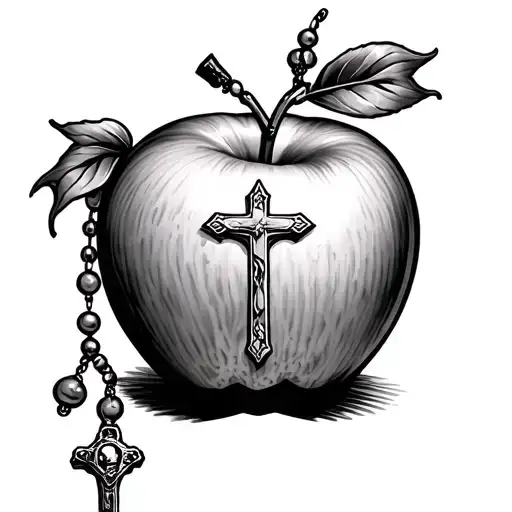 Applement With Catholic Rosary