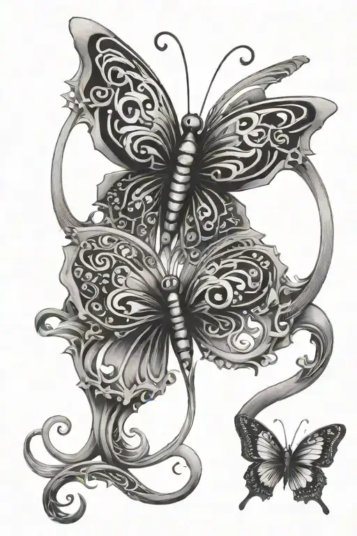 Butterfly Emerging From Infinity Symbol