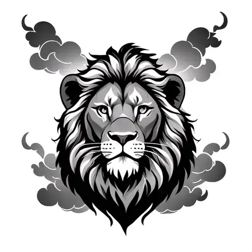 Lion With Clouds