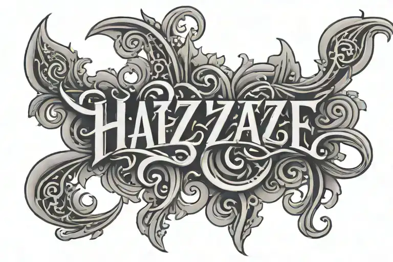 Haze' Written Chicano Tattoo Lettering