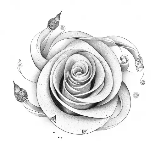 Spiral Quote With Flowers