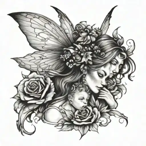 Fairy Mother With Her 3 Sons