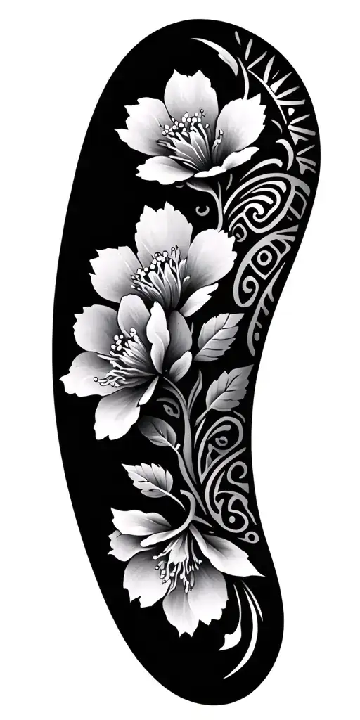 Mandala Tribal Cherry Blossoma