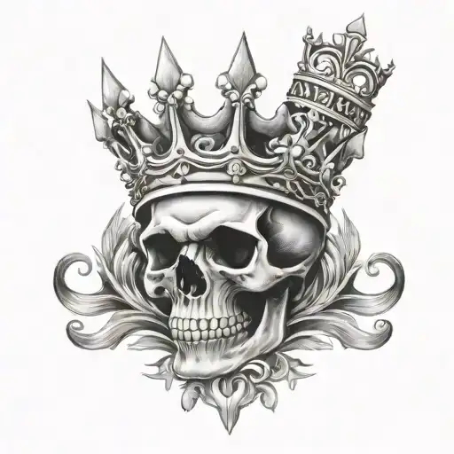 Im A King Words With Skull And 5 Point Crown