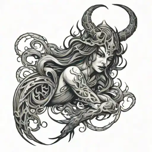 Shadow Demon Fire Woman