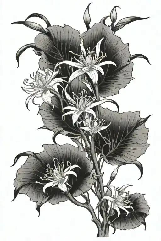 Branches Of A Spider Lily Tree