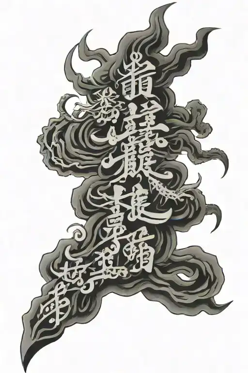 Chinese Writing Going Down The Arm