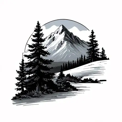 Mountain Trees Plains