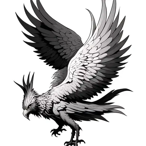 Phoenix With Deployed Wings