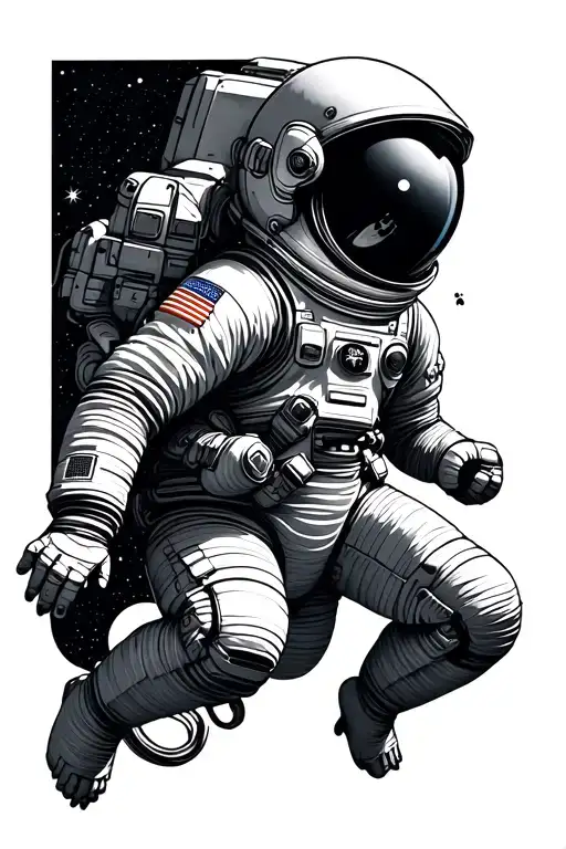 Astronaut Floating In Space