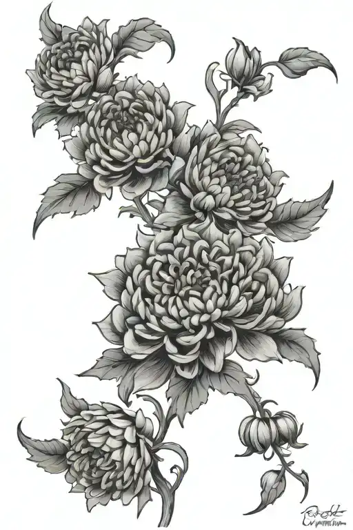 Vine Of Chrysanthemums